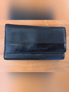 Derek Alexander Black Leather Wallet